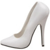 White Shiny 15 cm DOMINA-420 pointed toe high heel stilettos