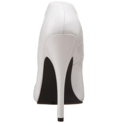 White Shiny 15 cm DOMINA-420 pointed toe high heel stilettos