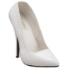 White Shiny 15 cm DOMINA-420 pointed toe high heel stilettos