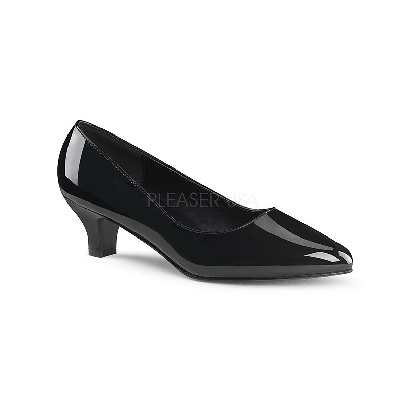 Nero Vernice 5 cm FAB-420W scarpe décolleté con tacchi bassi