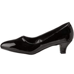 Black Shiny 5 cm FAB-420W Pumps with low heels