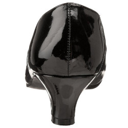 Black Shiny 5 cm FAB-420W Pumps with low heels