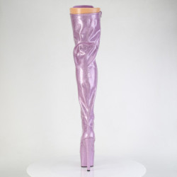 Glitter 18 cm ADORE-3020GP purple thigh high boots with laces high heels