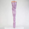 Glitter 18 cm ADORE-3020GP purple thigh high boots with laces high heels