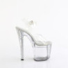 Transparent 19 cm ENCHANT-708AQ3 glitter platform sandals shoes