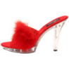 Rosso Trasparente 13 cm Fabulicious LIP-101-8 Plateau Mules Alte