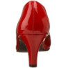 Red Shiny 8 cm DIVINE-420W Pumps with low heels