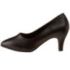 Black Leatherette 8 cm DIVINE-420W Pumps with low heels