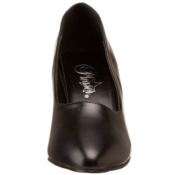 Black Leatherette 8 cm DIVINE-420W Pumps with low heels