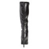 Black vegan boots 13 cm SEDUCE-2000 pointed toe stiletto boots