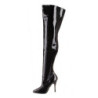 Black Shiny 13 cm SEDUCE-3010 overknee high heel boots