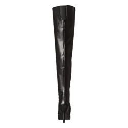 Black Leatherette 13 cm SEDUCE-3010 overknee high heel boots