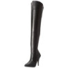 Black Leatherette 13 cm SEDUCE-3010 overknee high heel boots
