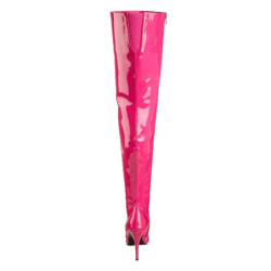 Fucsia Vernice 13 cm SEDUCE-3010 stivali overknee tacco alto