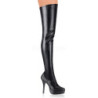 Black Leatherette 13,5 cm INDULGE-3000 Platform Over Knee Boots