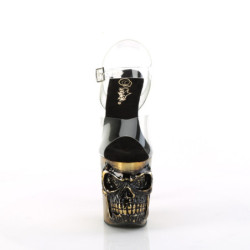 LED Plateau cranio 20 cm scarpe tacco alto trasparenti - copper