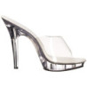Trasparente 13 cm Fabulicious LIP-101 Plateau Mules Tacco Alto