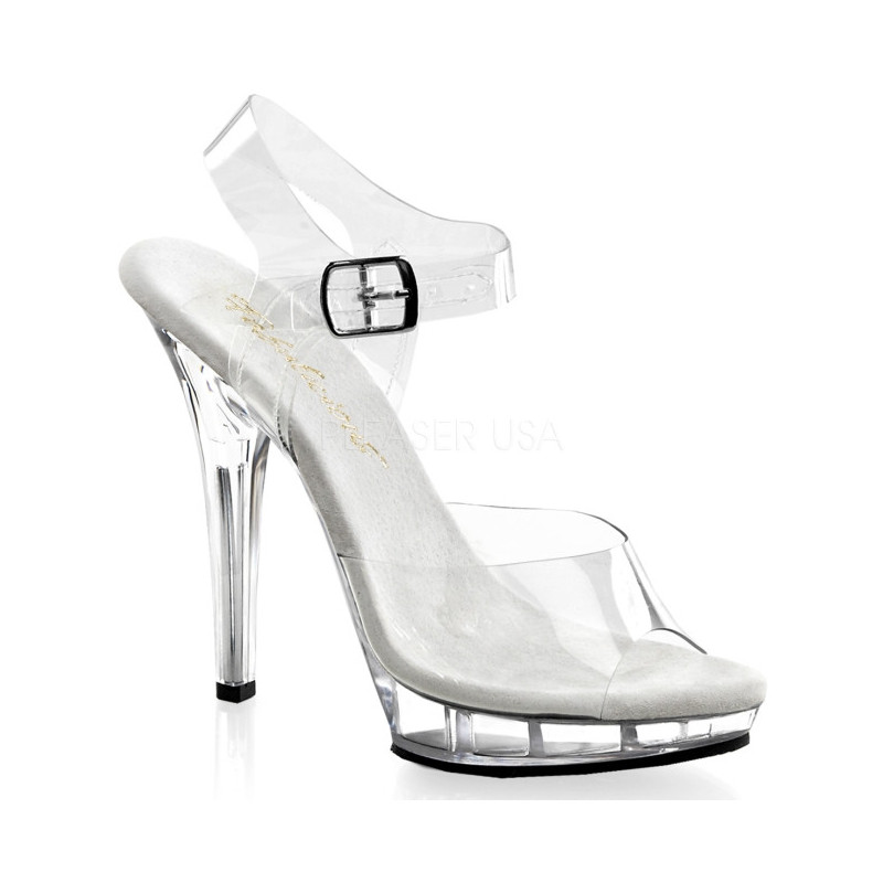 Transparent 13 cm LIP-108 Platform High Heels Shoes