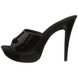 Nero Vernice 14 cm COCKTAIL-501 Plateau Mules Alte