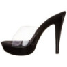 Trasparente Nero 14 cm COCKTAIL-501 Plateau Mules Alto