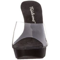 Trasparente Nero 14 cm COCKTAIL-501 Plateau Mules Alto
