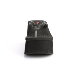 Nero 9 cm FUNN-33 Gotico Plateau Infradito Donna