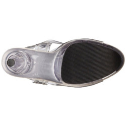 Silver 20 cm FLAMINGO-808G High Heels Glitter Platform