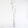 Transparent 18 cm ADORE-3019C overknee boots with laces