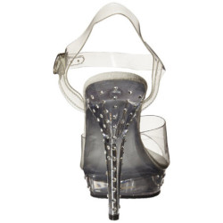 Strass Argento 13 cm Fabulicious LIP-108SDT Tacchi a Spillo Plateau