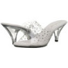 Trasparente 8 cm BELLE-301RS Mules Strass Altissimi
