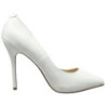 Bianco Vernice 13 cm AMUSE-20 scarpe tacchi a spillo con punta