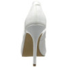 White Shiny 13 cm AMUSE-20 pointed toe stiletto pumps