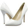 Bianco Vernice 13 cm AMUSE-20 scarpe tacchi a spillo con punta