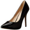 Black Shiny 13 cm AMUSE-20 pointed toe stiletto pumps