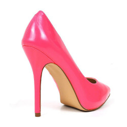 Pink Neon 13 cm AMUSE-20 pointed toe stiletto pumps