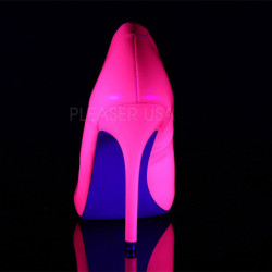 Pink Neon 13 cm AMUSE-20 pointed toe stiletto pumps