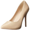 Beige Shiny 13 cm AMUSE-20 pointed toe stiletto pumps