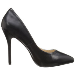 Nero Ecopelle 13 cm AMUSE-20 scarpe tacchi a spillo con punta