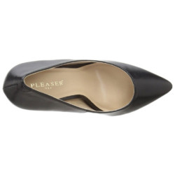 Black Leatherette 13 cm AMUSE-20 pointed toe stiletto pumps