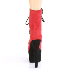 Red Black 18 cm ADORE-1020FSTT Exotic pole dance ankle boots