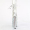 BEJ-1021C-7 - 18 cm pleaser high heels ankle boots strass transparent
