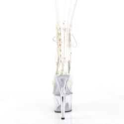 White transparent 18 cm ADORE-1020C-2 Exotic stripper ankle boots