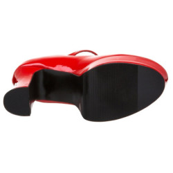 Rosso Vernice 11 cm MARYJANE-50 Mary Jane Plateau Scarpe Décolleté