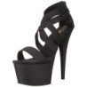 Nero Elastico 18 cm ADORE-769 Plateau Sandali Tacco Altissimo