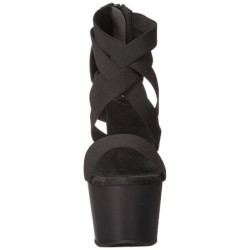 Nero Elastico 18 cm ADORE-769 Plateau Sandali Tacco Altissimo
