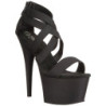 Nero Elastico 18 cm ADORE-769 Plateau Sandali Tacco Altissimo