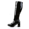 Black Patent 7,5 cm GOGO-300WC knee high women's boots wide calf