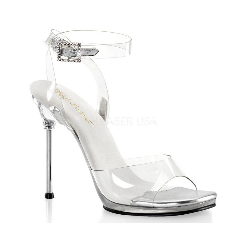Clear 11,5 cm CHIC-06 High Heeled Stiletto Sandal Shoes