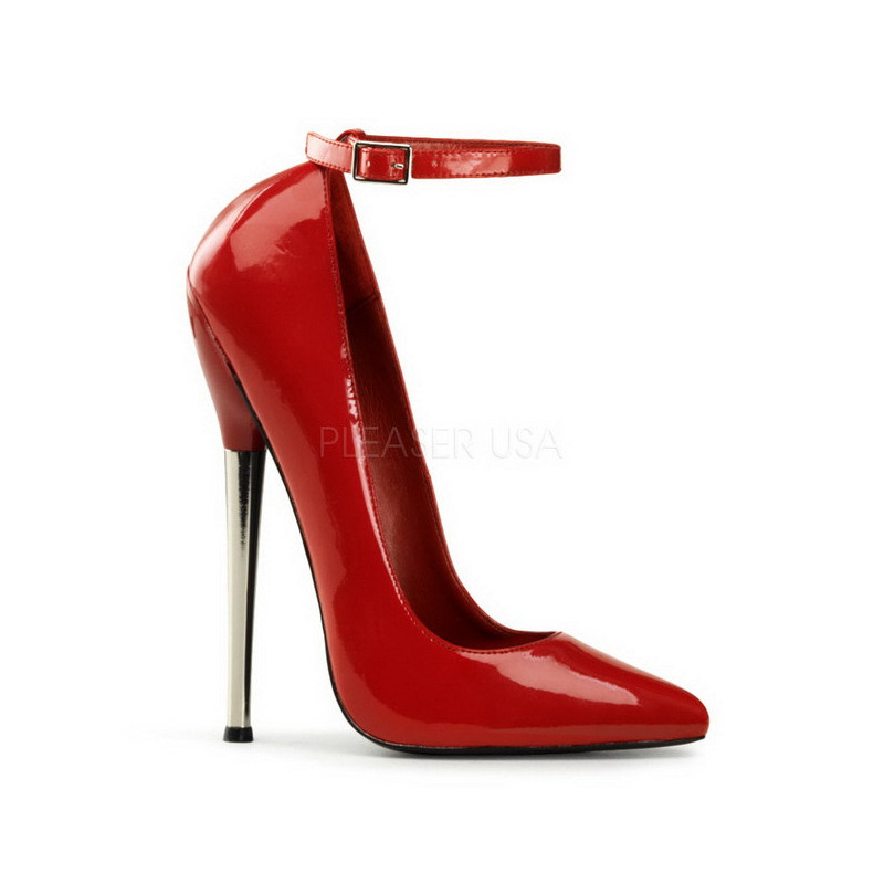 Red Shiny 16 cm DAGGER-12 Fetish Pumps Women Shoes