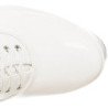 White platform boots lace up patent 13 cm - 70s years abba disco kneeboots